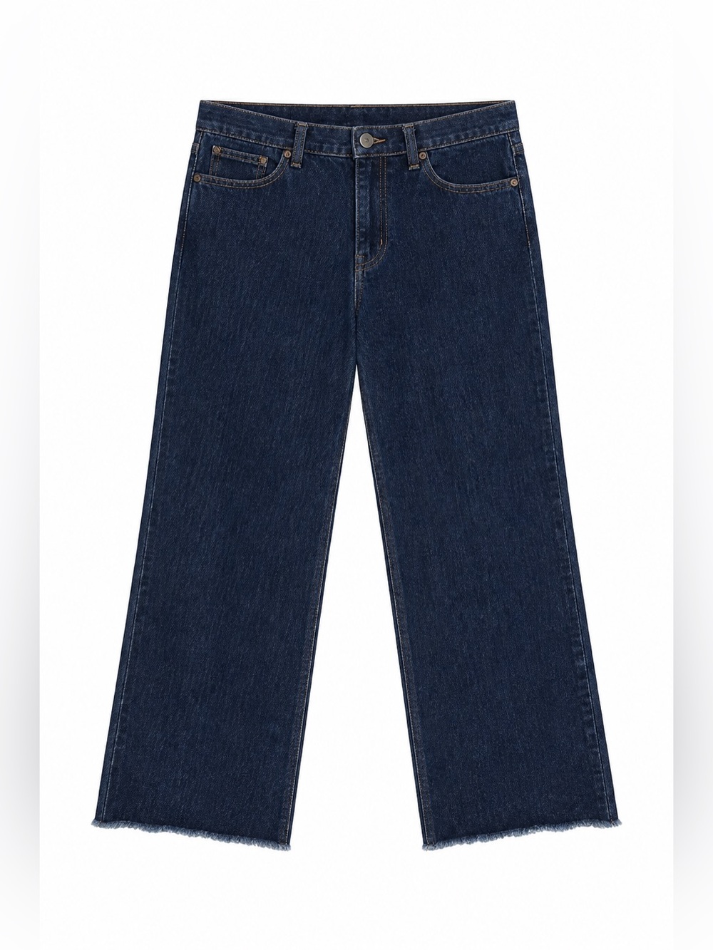 Lucky Brand Women's Dark Blue Wide-Leg Denim Jeans. 34x30